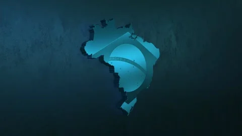 Brazil Map Stock Footage 277680949
