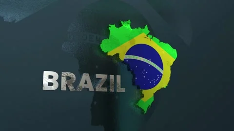 Brazil Map Stock Footage 279730940
