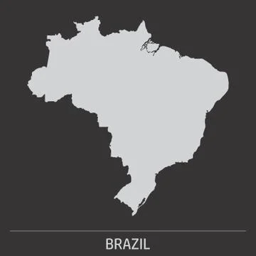 Brazil map icon Stock Illustration