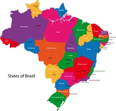 Brazil map Stock Illustration