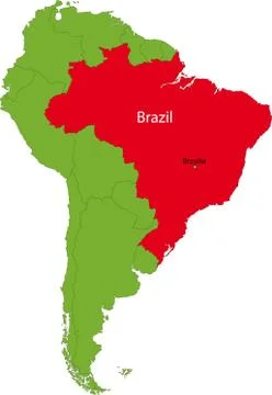 Brazil map Stock Illustration