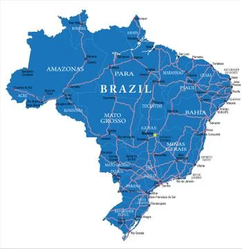 Brazil map Stock Illustration