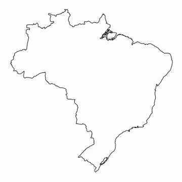 Brazil map illustration Stock Illustration