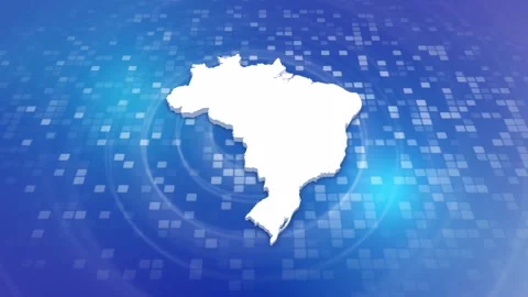Brazil Map Intro Stock Footage 247909971