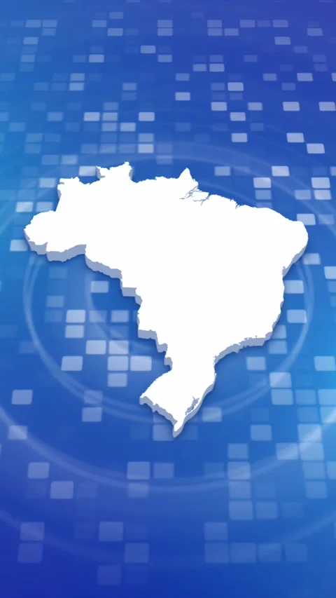 Brazil Map Intro Video stock 259978994