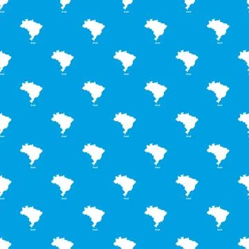 Brazil map pattern vector seamless blue イラスト素材