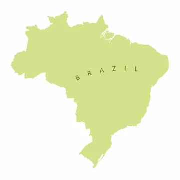 Brazil map silhouette Stock Illustration