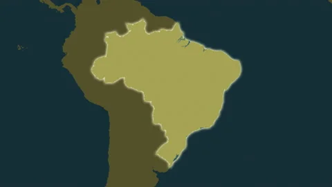 Brazil map - solid. Glow. Pattern. Stock Footage 147487731