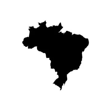 Brazil map on a white background Stock Illustration