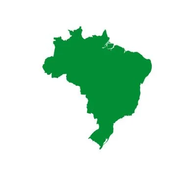 Brazil Map, on white background, vector illustration. Ilustración de archivo