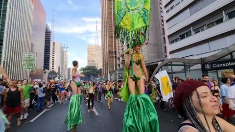 Brazil: Marijuana March Video stock 280566558