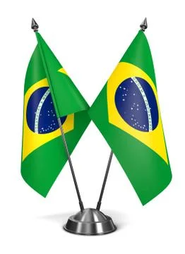 Brazil - Miniature Flags. Stock Illustration