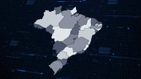 Brazil network map 動画素材 87977543