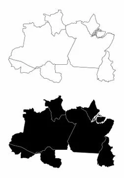 Brazil north maps イラスト素材