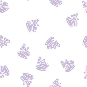 Brazil nut glyph seamless pattern Stock Illustration
