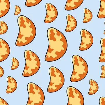 Brazil nut pattern creating seamless food background illustration Stock Illustration