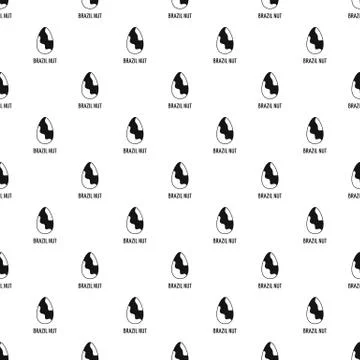 Brazil nut pattern seamless Stock Illustration