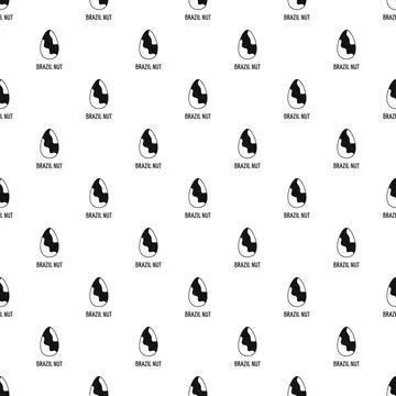 Brazil nut pattern seamless Stock Illustration
