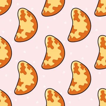 Brazil nut seamless pattern on pink background Illustrazione stock