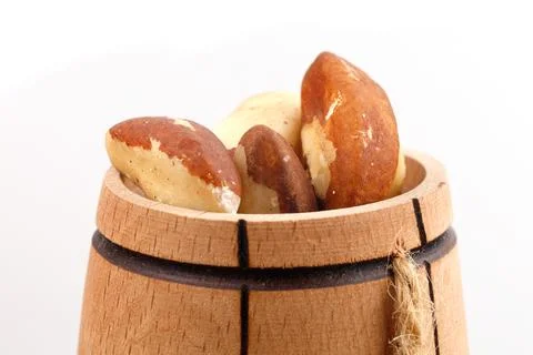 Brazil nut is a source of selenium and for a healthy diet Stock Photos