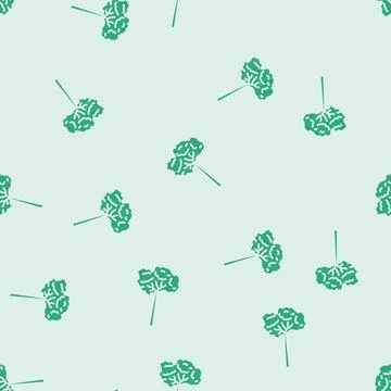 Brazil nut tree glyph seamless pattern Stock Illustration