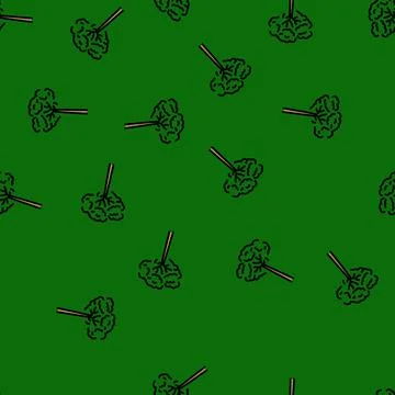 Brazil nut tree vector seamless pattern Stock Illustration