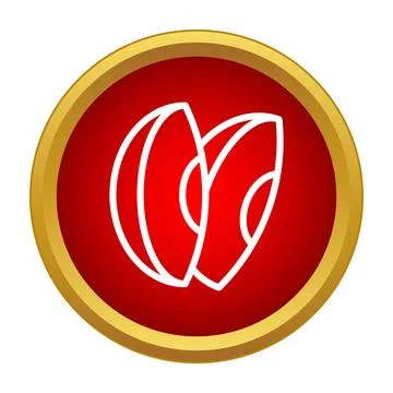 Brazil nuts icon inside red circle frame イラスト素材