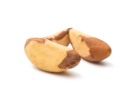 Brazil nuts isolated Stock Photos