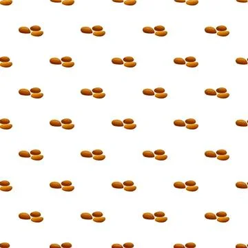 Brazil nuts seamless pattern on white background イラスト素材