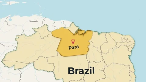 Brazil Pará Map Animation – State Highlight | 4K Vídeo Stock 347156495