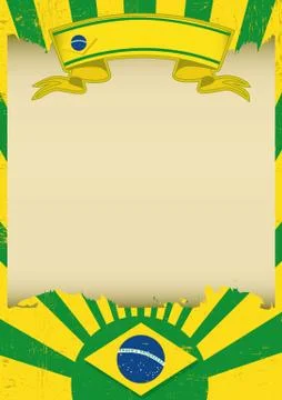 Brazil parchment background Stock Illustration