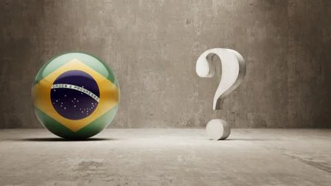Brazil. Question Mark Concept. Stock Illustration