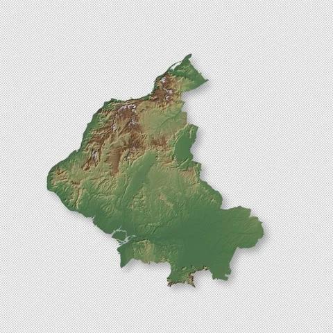Brazil Rotating 3D Relief Map Seamless Loop, Alpha Channel 4K Video stock 340724375