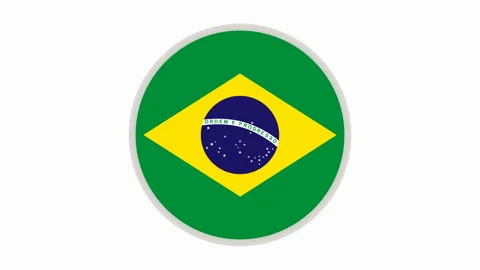 Brazil Round Flag Stock Footage 325632422