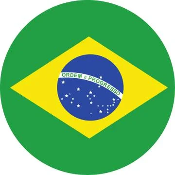 Brazil round flag vector illustration Stock Illustration
