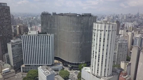 Brazil - São Paulo City  (Edificio COPAM) 库存影片 107391345