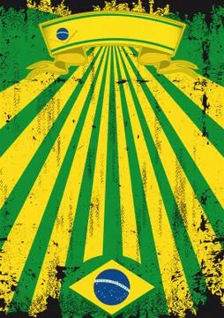 Brazil scratched background Stock Illustration