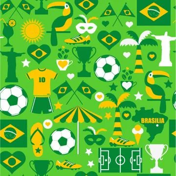 Brazil seamless pattern イラスト素材