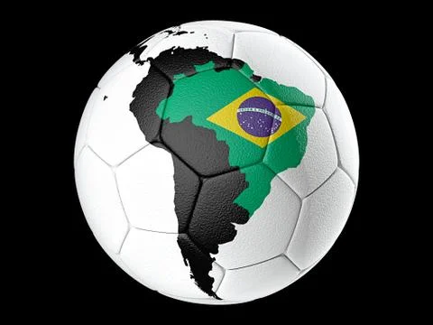 Brazil soccer ball Stock Photos