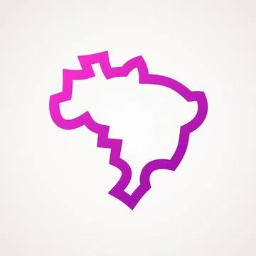 Brazil - Stylized outline map Stock Illustration