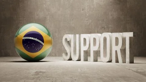 Brazil. Support Concept. 스톡 일러스트