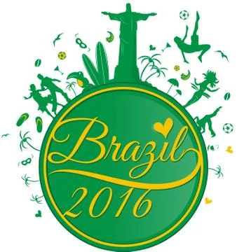 Brazil symbol background Stock-Illustration