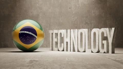 Brazil. Technology Concept. Stock Illustration