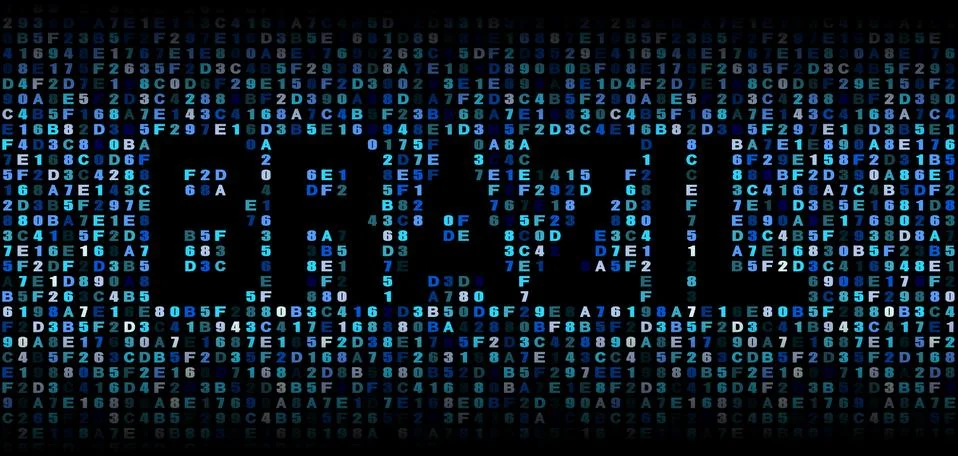 Brazil text on hex code illustration Stock Illustration