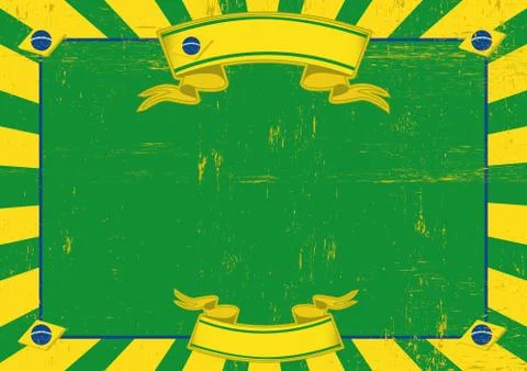 Brazil used horizontal background Stock Illustration