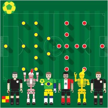 Brazil vs Mexico Stock-Illustration
