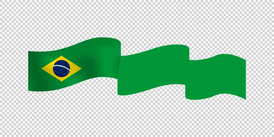 Brazil wave flag element decorative vector Illustrazione stock