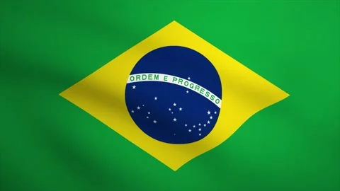 Brazil Waving Flag Background Animation. Looping seamless 3D animation. Mot.. Stock Footage 229073290