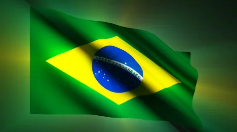 Brazil waving flag Stock Footage 775102