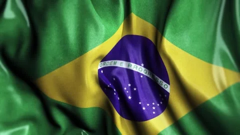Brazil WAVING FLAG LOOP Stock Footage 323814511